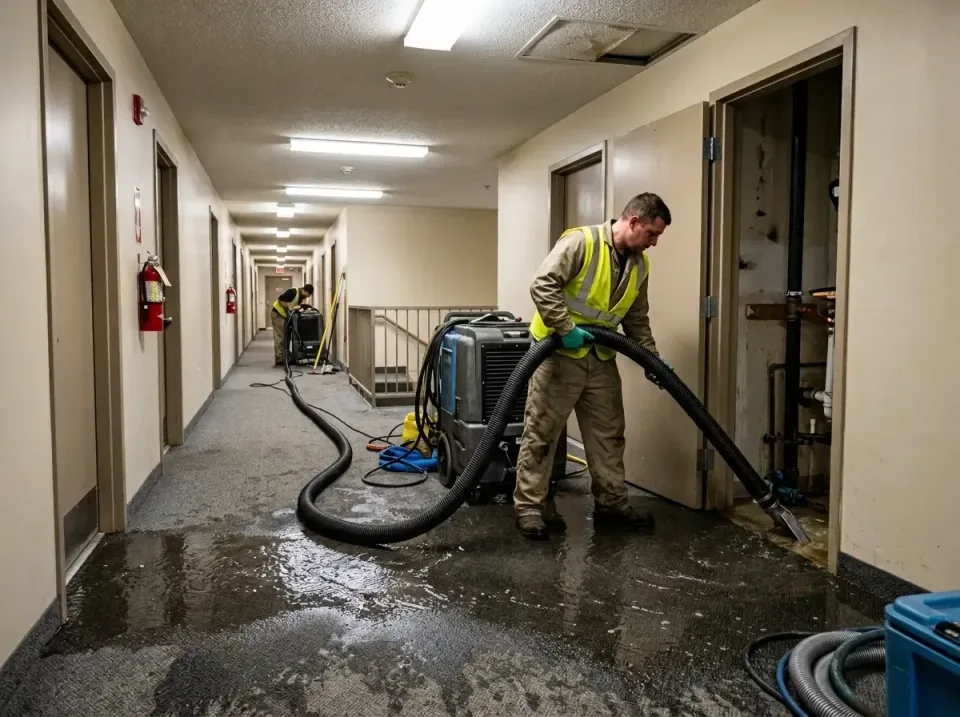 multi-unit-apartment-hallway-f-005 — frequently asked questions, Emergency Burst Pipe Water Extraction & Removal in Mannford…